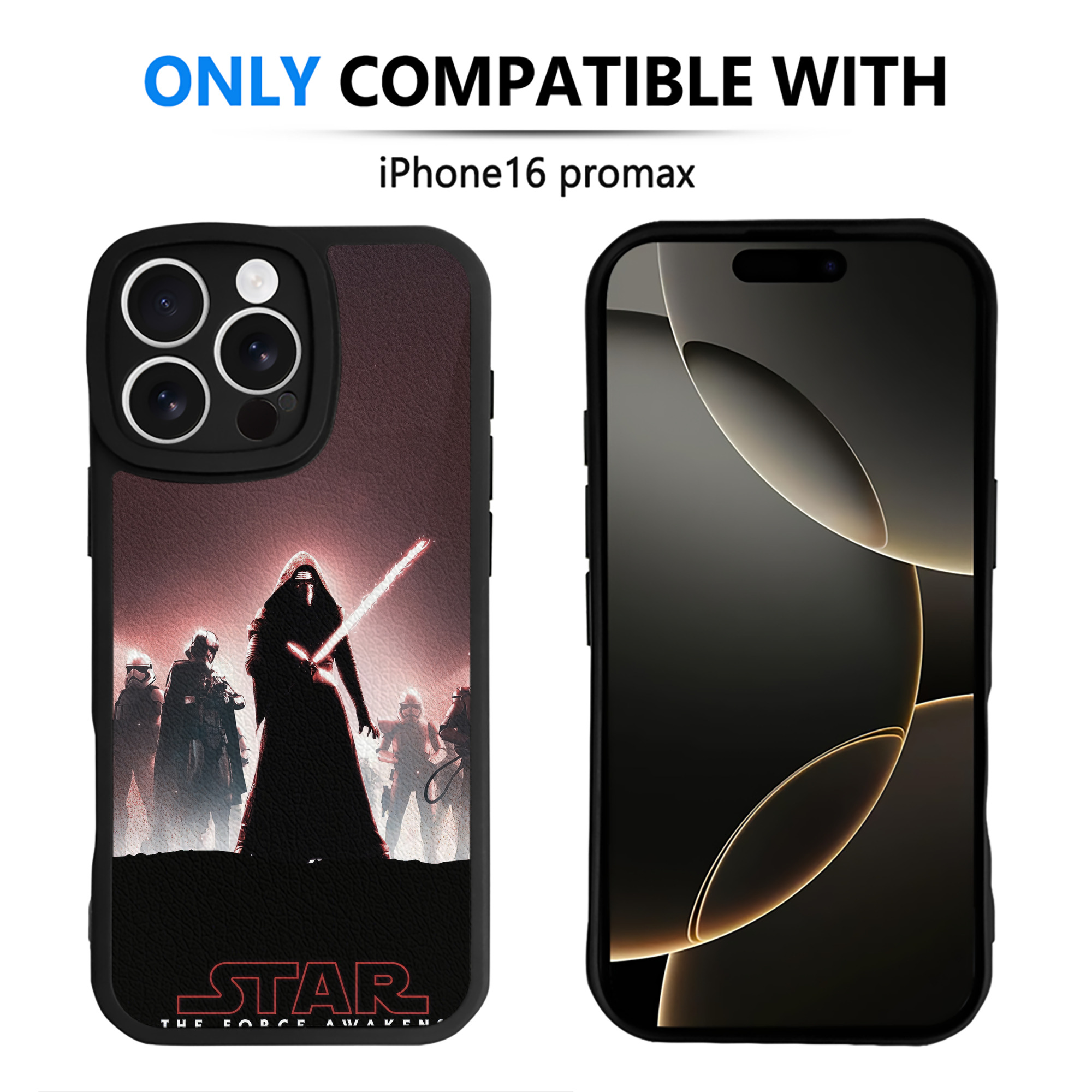 （画像用） スター・ウォーズ Star Wars 【iPhone 16シリーズ対応】シリコンスマホケース（レザー調） 材質：シリコン